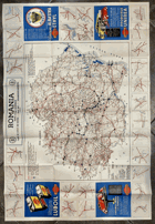 ROMANIA HARTA STAREI DRUMURILOR ROAD-MAP 1:1.125.000 MAPA-KARTE