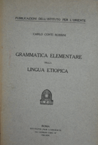Grammatica Elementare della Lingua Etiopica