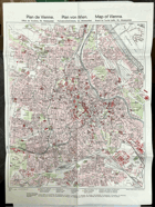 VÍDEŇ PLAN VON WIEN 1:20.000 MAPA-KARTE Stadtplan