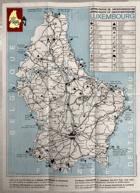 LUXEMBOURG LUCEMBURSKO, MAPA-CARTE