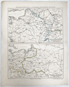 GRENZBEFESTIGUNGEN VON FRANKREICH-DEUTSCHLAND-RUSSLAND 1:4.500.000 MAPA-KARTE