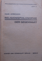 Religionsphilosophie der Gegenwart
