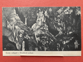 Druhý vodopád v Břouškově jeskyni. Sloup, Brouškova jeskyně, Moravský kras, Blansko