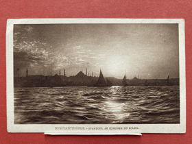 Constantinople. Stamboul au coucher du soleil