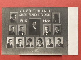 VIII. abiturienti Státní reálky v Turnově 1915-1922 FOTO FRÁŇA KLÁPŠTĚ