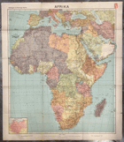 AFRIKA NĚMECKÉ KOLONIE DRUHÁ SVĚTOVÁ VÁLKA 1:10.000.000 MAPA-KARTE