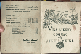 Meinlova vína, likéry, cognac-Meinl