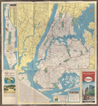 NEW YORK AND VICINITY - ESSO MAPA-MAP
