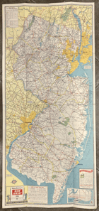 NEW JERSEY WITH PICTORIAL GUIDE - ESSO MAP-MAPA