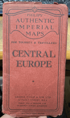 CENTRAL EUROPE FOR TOURISTS & TRAVELLERS. PHILIPS AUTHENIC IMPERIAL MAPS