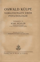Vorlesungen über Psychologie. Hrsg. von Karl Bühler