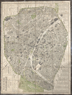 PARIS PLAN PANORAMIQUE MAPA-CARTE