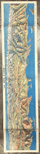 LA CÔTE D'AZUR PANORAMA MAPA-CARTE