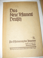 Die Offenbarung des Johannes. Das Neue Testament Deutsch Bd. 11. Übersetzt und erklärt von ...