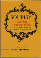 Soupisy rukopisů a starých tisků z fondu Státní vědecké knihovny v Českých Budějovicích