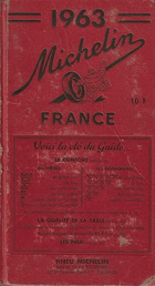 Guide Michelin FRANCE 1963. Published by Pneu Michelin Service de Tourisme