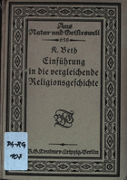 Einführung in die vergleichende Religionsgeschichte.