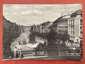 PRAHA Václavské náměstí. Tramvaj