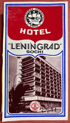 Hotel Leningrad Sochi etiketa-Soči