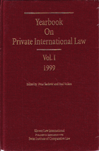 Yearbook of private international law. Volume I - 1999