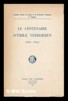 Le centenaire d'Émile Verhaeren (1855-1955)