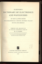 Elsevier's Dictionary of Electronics and Waveguides. In six languages