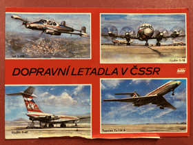 Dopravní letadla v ČSR. Let L-200. Iljušin II-18. Iljušin II-62. Tupolev Tu-134 A - ČSA