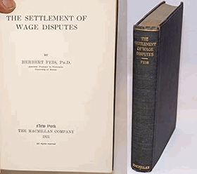 The settlement of wage disputes