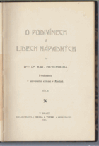 O podivínech a lidech nápadných - přednešeno v universitní extensi v Karlíně