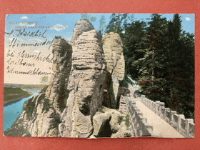 Sächsiche Schweiz. Basteifelsen und Basteibrücke