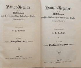 Haupt-Register für die Mitteilungen des Nordböhmischen Exkursions-Klubs Jahrgang I bis XXV. ...