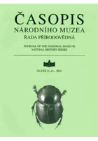 Časopis Národního muzea Řada přírodovědná ROČNÍK