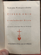Tomáše Kempenského Čtvero knih o následování Krista