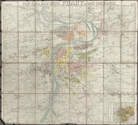 KRÁL.HL.MĚSTO PRAHA. PLÁNOVANÁ VÝSTAVBA MAPA