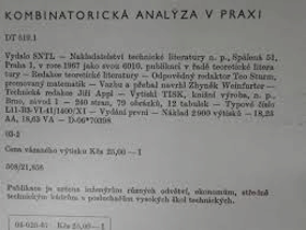 Kombinatorická analýza v praxi Určeno také posl. vys. škol techn