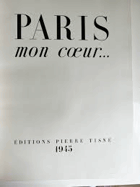 Paris mon coeur PHOTOBOOK