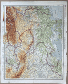STŘEDNÍ EVROPA,SOVĚTSKÉ OKUP. PÁSMO V NEMĚCKU MAPA 1:3,000.000
