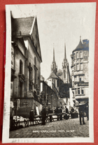 BRNO Brünn Trh Kapucínské náměstí s kostelem Pohled Pohlednice