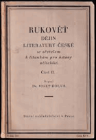 Rukověť dějin literatury české se zřetelem k čítankám pro ústavy učitelské. část 2.