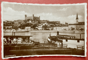 Bratislava Hrad Dunaj Pohled Pohlednice