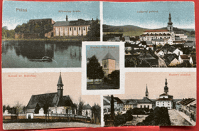POLNÁ Kostel sv Kateriny, Husovo namesti, Hradni vez Pohled Pohlednice