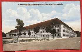 Terezín Theresienstadt Kasárna Pohled Pohlednice