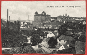 Mladá Boleslav Jungbunzlau pohled na město Pohlednice