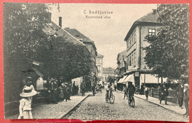České Budějovice Kanovnická ulice Pohled Pohlednice
