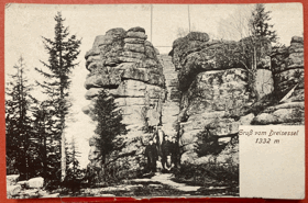 Třístoličník Dreisessel, Stožec, Prachatice, Šumava Pohled Pohlednice
