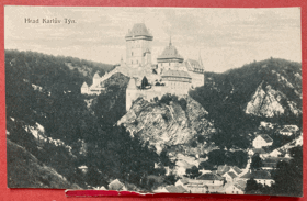 Karlštejn Karlstein Pohled Pohlednice
