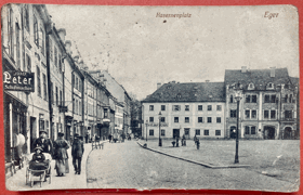 EGER CHEB náměstí Pohled Pohlednice
