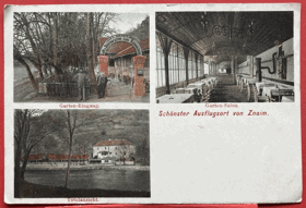 ZNOJMO ZNAIM Moser Cafe Restauration zum Rabenstein Pohled Pohlednice