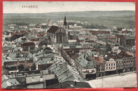 Kroměříž z výšky Pohled Pohlednice