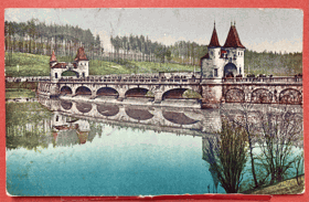 Těšnov Přehrada Pohled Pohlednice